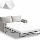 Srora 4 Inch Sofa Bed Mattress Replacement, Queen Size 72" x 59", CertiPUR-US Certified, Foldable Design with Breathable Removable Washable Cover for Sleeper Couch, RV, Guest Room