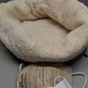 Heated Cat Bed with Auto Shut Off Timer, 17.7" x 13.7" Adjustable Temperature Indoor Pet Heating Cushion Bed for Kittens, Cats, Puppies and Small Dogs, Gray (Grey)