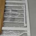 Small Narrow Baby Gate for Stairs Doorways Hallways 24 Inch to 29 Inch Wide Pressure Mounted Baby Gate Walk Through Child Gates for Kids or Pets Indoor Safety Gates (White)