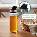 2 Pcs Honey Jar Dispenser,Glass Honey Container No Drip,Coffee Maple Syrup Creamer Salad Dressing Dispenser, Leak-Proof Oil Pot for Home Kitchen Essential Storage Holder 500ml/18oz