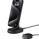 Belkin Convertible Magnetic Charging Stand 15W - MagSafe-Compatible Fast Qi2 Charger, iPhone Charger for Apple iPhone 16, 16 Plus, 16 Pro, 16 Pro Max, iPhone 15 & 14, Apple Airpods Pro, & More - Black