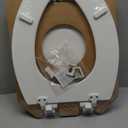 Bemis Ashland Modern Wood Toilet Seat with Decorative Edge, Slow Close, Secure Hinges, Made in USA, Elongated, White