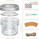 4 oz Mason Jars with Embossed Pattern 24 Pack, Small Canning Jars with Airtight Lids, Mini Glass jars for Jams, Jelly, Honey, Spices, DIY Candles, Wedding Favors and Gift Packaging