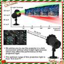 Treela Laser Projector Light Outdoor Yard Projector Decoration Moving Waterproof Star Projection Light with Remote Landscape for Garden Home(Red Green,Meteor Showers)