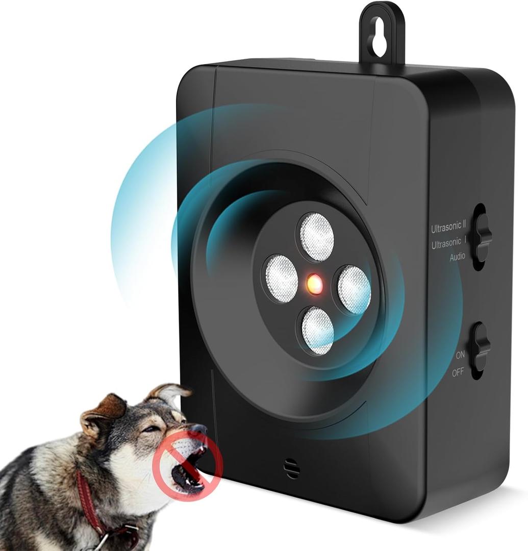 Anti Barking Device, 3 Modes Ultrasonic Anti Barking Device for Dogs, 33Ft Rechargeable Dog Barking Deterrent Devices Indoor Outdoor Dog Barking Control Box Silencer Stop Barking Dog Device Anti Bark