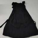 Wenrine Womens Summer Backless Mini Dress Tie Back Casual Sleeveless Slim Club Party Knit Tank Dresses (Medium, Black)