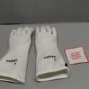 wahoo Professional Liquid Silicone Oven Mitts Gloves, Heat Resistant Gloves for Cooking, Baking, CoralAir Liner, 12 Inch, White, Medium