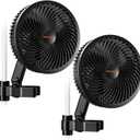 Spider Farmer 2-Pack Grow Tent Clip Fan 6", EC Motor, Custom 10 Dynamic Wind Speeds and 10-Level Oscillation, Weatherproof IP-54, Powerful Airflow but Quiet for Hydroponics Circulation Cooling
