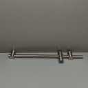 24 Inch Shower Slide Bar, Adjustable Shower Bar For Handheld Shower Wall Mount, Brushed Nickel Stainless Shower Head Slide Bar