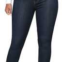 KUNMI Womens Classic High Waisted Skinny Stretch Butt Lifting Jeans Slim Fit Denim Pants (Medium, Dark Blue)