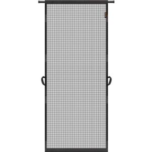 MAGZO Hanging Screen Door, Fits Door Size 24" x 80" (Curtain Size 26'' x 81''), Upgraded Fiberglass Mesh Net with Tension Rod&Hook&Loop (One Piece Can be Installed in 2 Ways), Weighted Bottom, Grey (Gray)