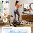 Sitting Under Desk Elliptical Machine, Leg Exerciser While Sitting for Seniors, Seated Pedal Exerciser, Quiet & Portable Pedal Exerciser with 8 Resistance Levels, Work from Home Fitness