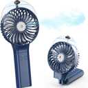 COMLIFE Portable Handheld Misting Fan, 3000mAh Rechargeable Battery Operated, 180 Foldable, Mini Personal Fan with Water Sprayer for Travel, Makeup, Home, Office, Camping, Outdoors (Blue)