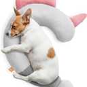 Dog Pillow - Soft Neck Pillows for Dogs, Washable Dog Calming Pillow for Better Sleep, Reduces Anxiety, Gift for Medium/Large Dogs and Cats (Pink)