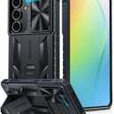 FNTCASE for Samsung Galaxy S25-Plus Case: for Galaxy S24 Plus Military Grade Dropproof Phonecase with Kickstand & Slide | Heavy Duty Rugged Bumper Textured Protector Cell Phone Cover (Black)