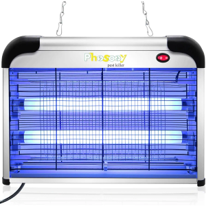 Phosooy Electric Bug Zapper, Indoor Mosquito Killer with 20W Lamps 2800V Grid, Plug-in Hanging Insect Trap for Mosquito, Moth, Fly Killer Indoor Use