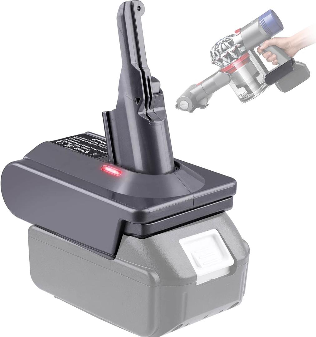 Upgrade for Dyson V7+V8 Battery Adapter Replacement, for Makita 18V BL High Capacity Battery (Black) Work for Dyson V7/V8 Series Vacuum Cleaner (V7 V8 Common)