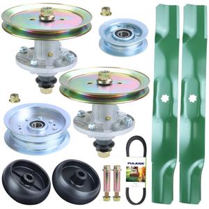 FULAIGE 42" Deck Rebuild Kit for John Deere D110 D130 D105 LA115 LA105 E100, Color: 2xGY21098