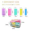 30Pcs Plastic Hair Curlers Set, Snap on Rollers Self Grip Heatless Rollers Hairdressing Curlers No Heat Curlers for Long Medium Short Thin Fine Hair with Mini Comb (5 Sizes) ﻿