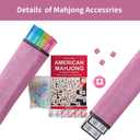 American Mahjong Set,166 Quality Acrylic Tiles with Colorful Prints, 4 All-in-One Color Rack/Pushers, Complete Mahjong Game Set with Carrying Bag