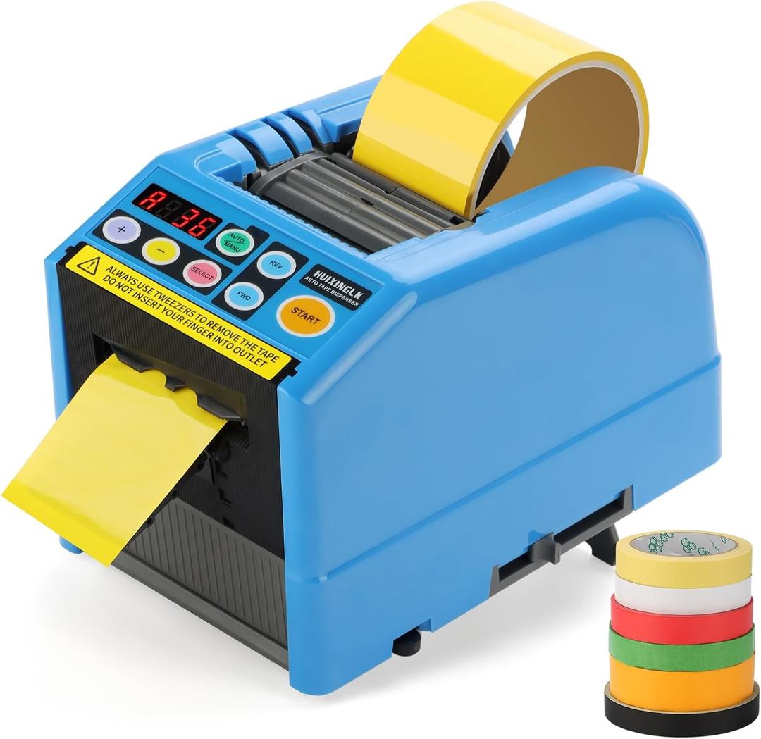 Automatic Tape Dispenser,Ribbon Cutting Machine,6-60mm Width, 5-999mm Length, Ideal for Shipping, Schools, Restaurants, Business & Home