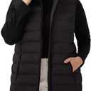 TIYOMI Women's Plus Size Zip Up Cotton Padded Vest Stand Collar Outerwear Sleeveless Thickened Coat XL-5XL (14W-28W) (4X-Large, Black)