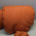 Litanika Boho Comforter Full Size Set Burnt Orange, 3 Pieces Fall Solid Terracotta Lightweight Bedding Comforter Set, Rust Fluffy Winter Quilted Blanket Set (79x90In Comforter & 2 Pillowcases)