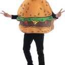 EraSpooky Adult's Hamburger Costume Halloween Funny Food Mascot Yummy Burger Costumes Men Women