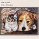 NorthKe 500 Piece Puzzle for Adults - Unique Shape Pieces Jigsaw Puzzles Letters on Back Difficult Challenging Brain Exercise for Dad & Mom Game Nights - Size 20" x 14.2" (Pets)