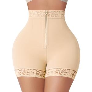 FeelinGirl Body Shaper for Women Butt Lifting Shapewear Tummy Control Panties with Hook Zipper Closure (Medium, Khaki)