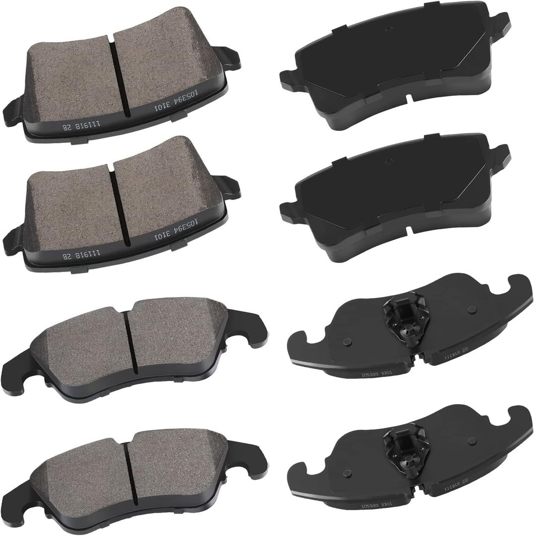 cciyu D1322 D1386 Front Rear Ceramic Brake Pads Kits 8pcs fit For Audi A4, A4 allroad, A4 Quattro, A5, A5 Quattro, allroad, Q5, S4, S5