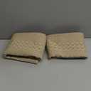 PHF 100% Cotton Waffle Weave Euro Sham Covers, 2 Pack 26" x 26" Bed Pillow Covers for Elegant Home Decor, No Filling, Luxury Aesthetic Soft Euro Pillow Cases for Bed, Khaki
