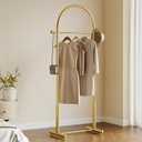 Modern Gold Arch Clothing Rack Freestanding Garment Rack for Hanging Clothes,Heavy Duty Coat Rack,Metal Small Clothes Rack for Bedroom,Closet or Boutique Display