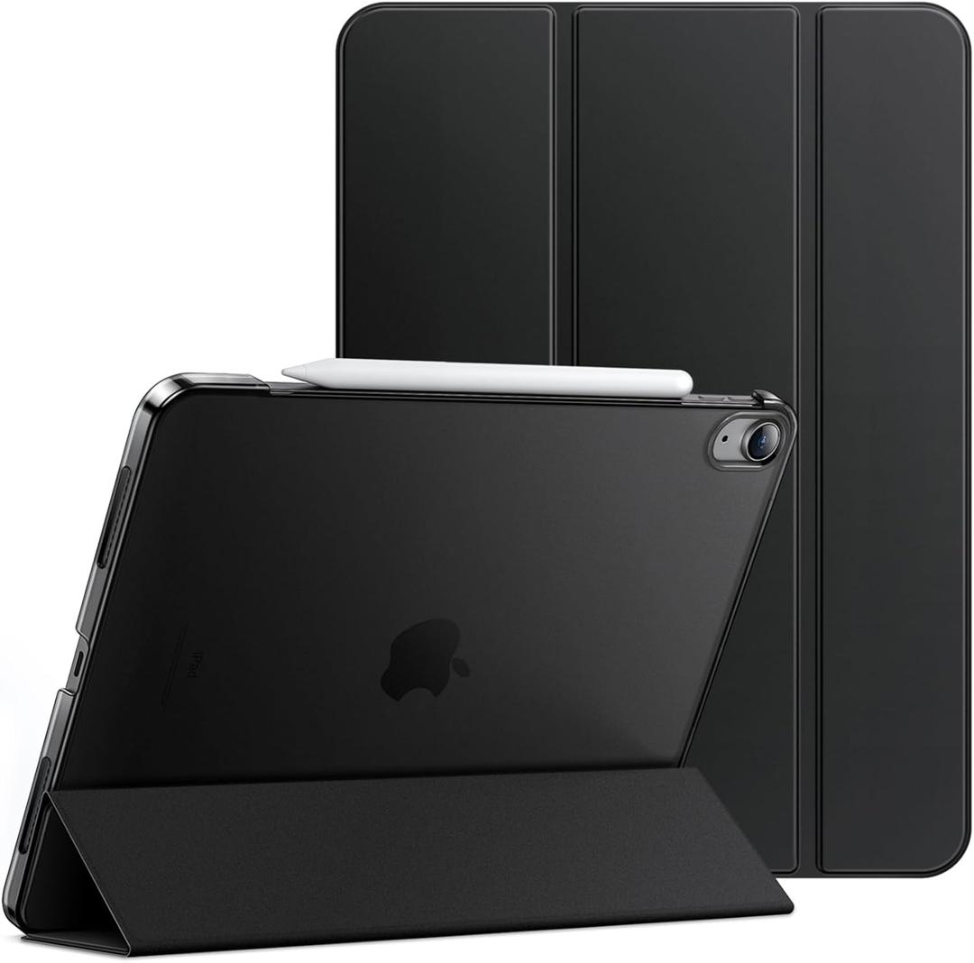 JETech Case for iPad Air 13-Inch M4/M3/M2 (2026/2025/2024), Slim Stand Hard Back Shell Smart Cover with Auto Wake/Sleep (Black)