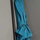 Patio Umbrella Outdoor Table Market Umbrella with Push Button Tilt/Crank, 6 Ribs (Teal Blue)