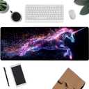 Cute Unicorn Mouse PadAstral Keyboard MatLaptop Computer Protector with Non-Slip Rubber BaseLarge Extended MousePads Gifts for Desk Office HomeDeskmat Decor 31.5" x 11.8"