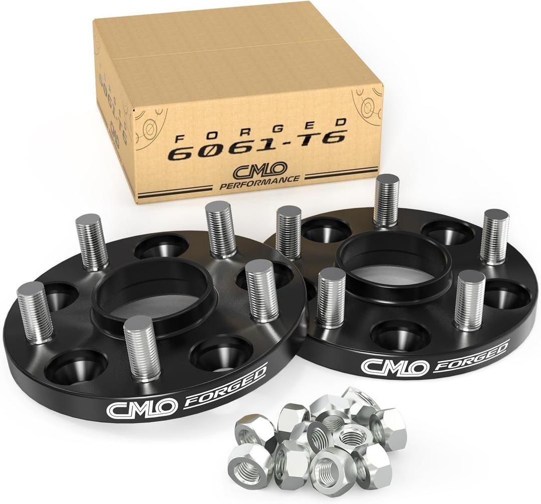 Customadeonly 5x100 Forged Hubcentric Wheel Spacers Black 20mm (2pcs)  Compatible for Toyota Corolla, Prius, Matrix, Celica, Scion tC, Lexus CT200h, Pontiac Vibe (54.1mm CB, M12x1.5 Studs)