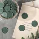 Green Tree Wax Seal Stickers - 50 Pcs Vintage Wax Seal Stickers for Wedding Invitation Party, Self-Adhesive Embossed Sealing Sticker for Envelope Birthday Christmas Gift Wrapping