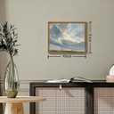 OIQArtOIQ Vintage Landscape Canvas Wall Art Framed Natural Scenery Painting Artwork Prints France Country Wilderness Farmhouse Decor Pictures Kitchen Bedroom Living Room Bathroom (8x10 in, Cloud)