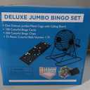 Yuanhe Jumbo Bingo Game Set - 11" Metal Round Cage, 75 Colored Balls, 100 Bingo Cards, 500 Mixed Chips and Master Board for Large Groups, Parties