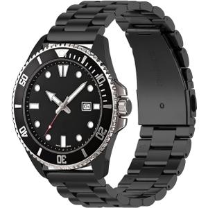 Stainless Steel Band Compatible with Casio MDV106-1A/MTP-VD01/MDV106-1AV,22mm Soft Quick Release Metal Watch Strap for Men's Casio MDV-106 Series Strap Replacement Men Women