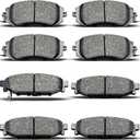 Front Rear Ceramic Brake Pads Compatible with Subaru Forester Brz Impreza Crosstrek, D1114 D1539