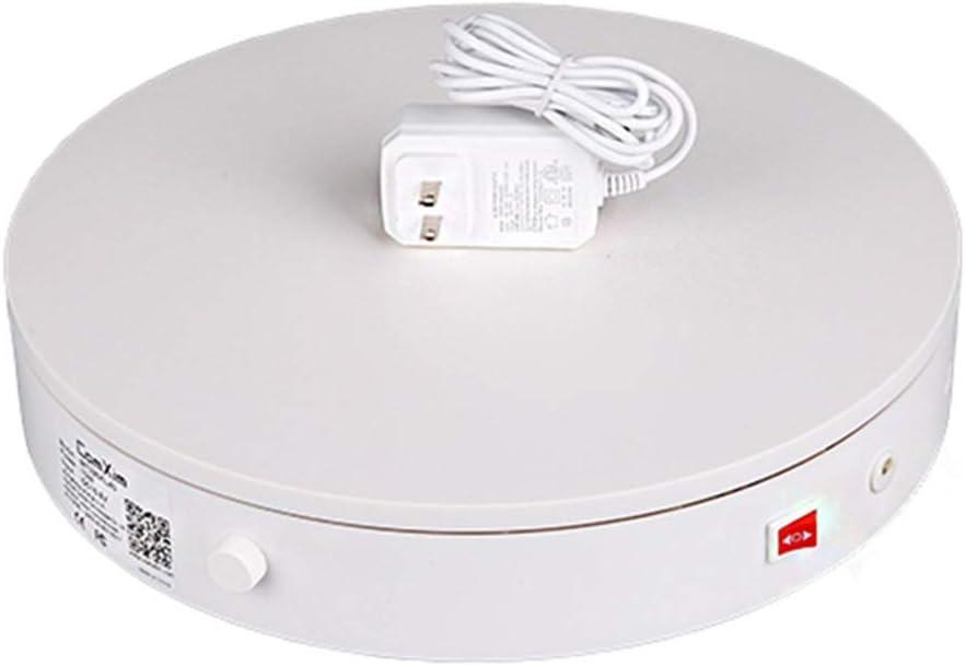 360 Automatic Revolving Platform,Clockwise/Counterclockwise Rotation, Electric Rotating Turntable,Adjustable Speed,Used for Product Display/White / 40cm Load 60kg