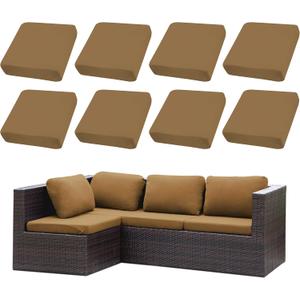 Outdoor Cushion Covers Set,8PCS Patio Furniture Couch Seat Slipcovers, Replacement for Sofa Sectional Chair(CoverOnly)