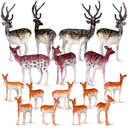 120 Pcs Mini Resin Deer Figurines Small Deer Cake Toppers Decoration Miniature Forest Animals Reindeer Figures Christmas Woodland Creatures Mini Animal Woodland Cake Decoration Gifts Crafts