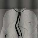 Blouse Women's Size 6 White Black Trim Long Sleeve Sheer
