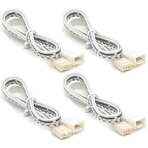 Flexible Extension Cables for AIBOO RGB Color Changing LED Under Cabinet Kitchen Lighting 59 inch, 4-Pin Male and Female Cable Connector Extension Cords (4 Pack)