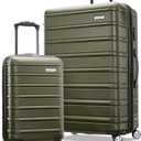 Samsonite Omni 2 Hardside 2 Piece Set - Includes Global Carry-On & Large Checked Suitcases - 360° Dual Spinner Wheels - Integrated TSA Lock & Expansion - Vita Olive