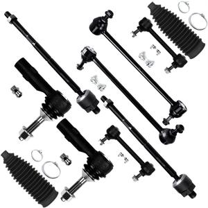 SCITOO 10pcs Outer Inner Tie Rod End w/Boot Sway Bar Link Kit for 2005-2007 for Ford Five Hundred Freestyle 2008-2009 for Ford Taurus Taurus X for Mercury Montego for Mercury Sable