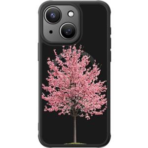 FUNMIKO for iPhone 14 Case Military-Grade Protection & Wireless Charging - Trendy Floral Design for Women Girls, Non-Slip Matte Phone Cover with Shockproof Corners - Blooming Cherry Tree